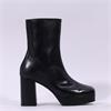 Marco Moreo Doha Platform Heel AnkleBoot - Black Leather